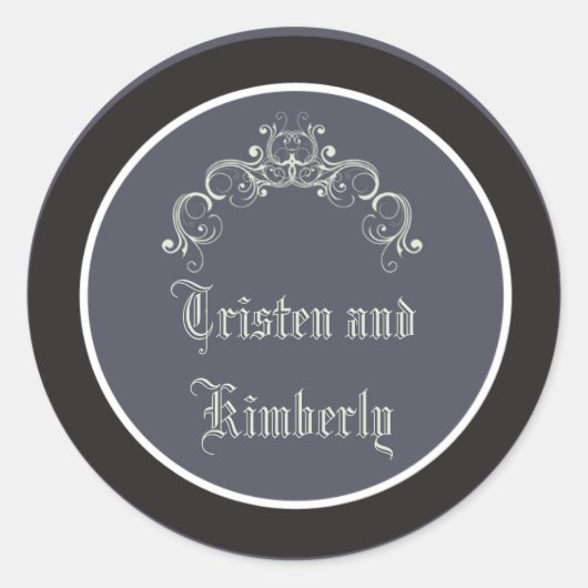 20 - 1.5" Gefallen Stickers Black Krawatte Affair  (Vorderseite)