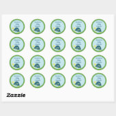 20 - 1,5" Gefallen Stickers Blue Sea Turtles (Blatt)
