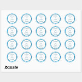 20 - 1.5" Gefallen Stickers Blue Tree / Schneefloc (Blatt)