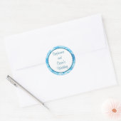 20 - 1.5" Gefallen Stickers Blue Tree / Schneefloc (Umschlag)