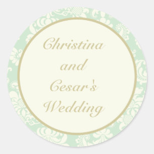 20 - 1,5" Gefallen Stickers Damask Paris