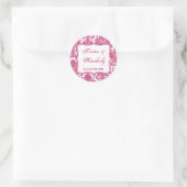 20 - 1,5" Gefallen Stickers Fusia White Damask Lac (Tasche)