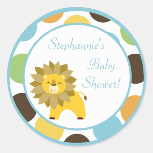 20 - 1.5" Gefallen Stickers Jungle King Lion Safar (Vorderseite)