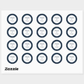 20 - 1,5" Gefallen Stickers Navy Blue Dandelion Fl (Blatt)