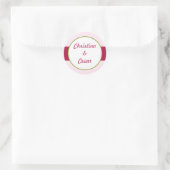 20 - 1,5" Gefallen Stickers Pink Orchid Long Stem  (Tasche)