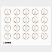 20 - 1,5" Gefallen Stickers Spring Pink/Green Flor (Blatt)