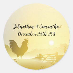 20 - 1,5" Gefallen Stickers Sunny Morning Farm Cou