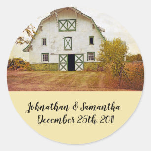 20 - 1,5" Gefallen Stickers Sunset Barn Country Ru