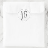 20 - 1.5" Gefallen Stickers Sweet 16 Silver White (Tasche)