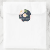 20 - 1.5" Gefallen Stickers White Floral Blume auf (Tasche)