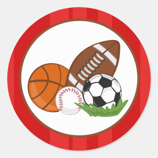 20 - 1,5" Umschlag Aufkleber All-Star Red (Vorderseite)