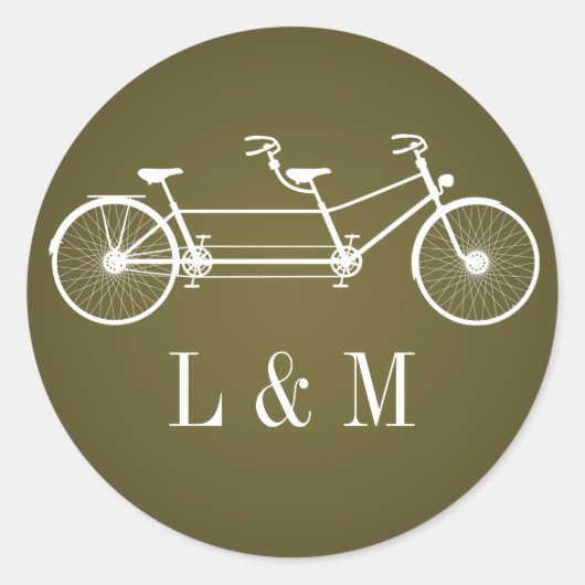 20 - 1,5 Umschlag Aufkleber Braun Doppelrad (Vorderseite)