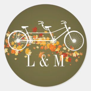 20 - 1,5 Umschlag Aufkleber Braun Doppelrad