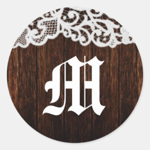 20 - 1,5 Umschlag Aufkleber Country Dark Barn Wood