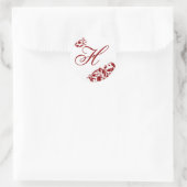 20 - 1,5" Umschlag Aufkleber Crimson Red White Flo (Tasche)