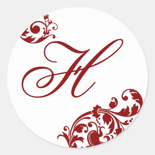 20 - 1,5" Umschlag Aufkleber Crimson Red White Flo (Vorderseite)