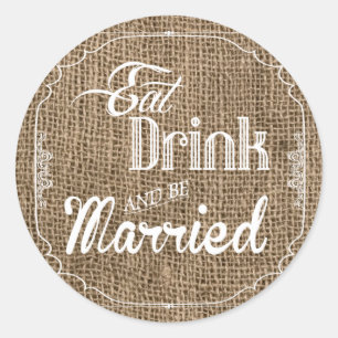 20 - 1,5 Umschlag Aufkleber Essenstrunk Verheirate