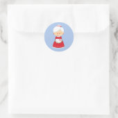 20 - 1,5" Umschlag Aufkleber Frau Santa Clause (Tasche)