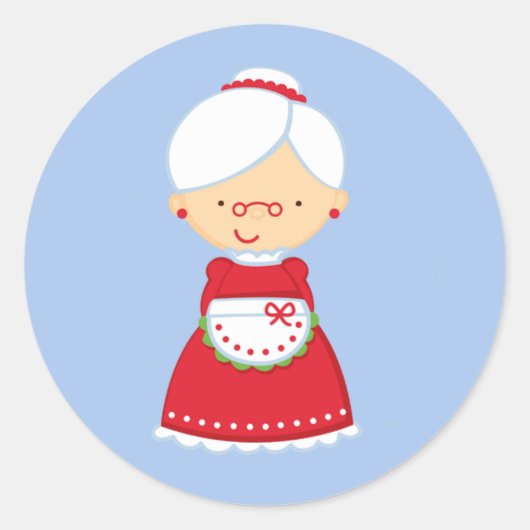 20 - 1,5" Umschlag Aufkleber Frau Santa Clause (Vorderseite)