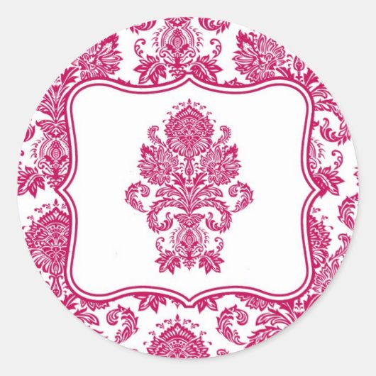 20 - 1,5 Umschlag Aufkleber Fusia White Damask Lac (Vorderseite)