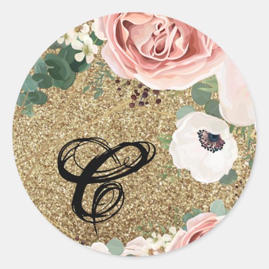 20 - 1.5 Umschlag Aufkleber Geometric Garden Rose  (Vorderseite)