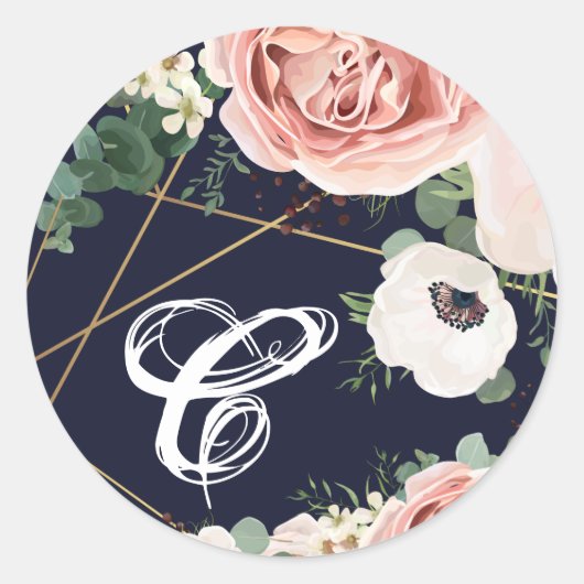 20 - 1.5 Umschlag Aufkleber Geometric Garden Rose (Vorderseite)