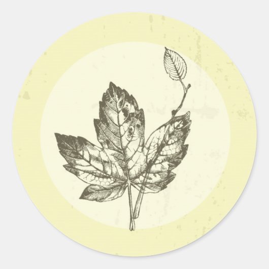 20 - 1,5 Umschlag Aufkleber Handgezogene Herbstlau (Vorderseite)