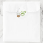 20 - 1,5 Umschlag Aufkleber Hirschknochen (Tasche)