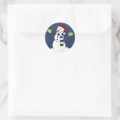 20 - 1,5" Umschlag Aufkleber Jolly Winter Snowman  (Tasche)