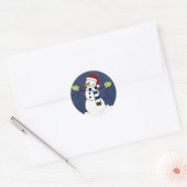 20 - 1,5" Umschlag Aufkleber Jolly Winter Snowman  (Umschlag)