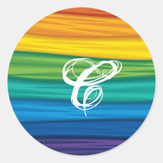 20 - 1,5 Umschlag Aufkleber lgbtq Regenbogenflagge (Vorderseite)