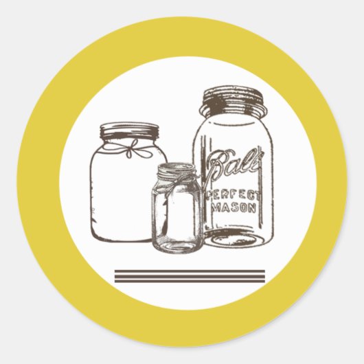 20 - 1,5 Umschlag Aufkleber Mason Jar Land Rustika (Vorderseite)