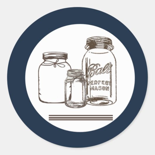 20 - 1,5 Umschlag Aufkleber Mason Jar Land Rustika (Vorderseite)