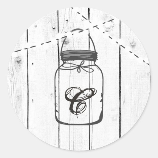 20 - 1,5 Umschlag Aufkleber Mason Jar String Light (Vorderseite)