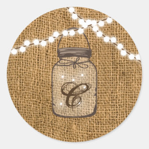 20 - 1,5 Umschlag Aufkleber Mason Jar String Light