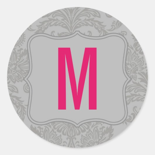 20 - 1,5 Umschlag Aufkleber Moderne Grau Damaskasf (Vorderseite)