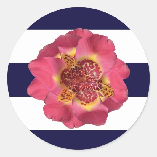 20 - 1,5 Umschlag Aufkleber Modernes Stripblau (Vorderseite)