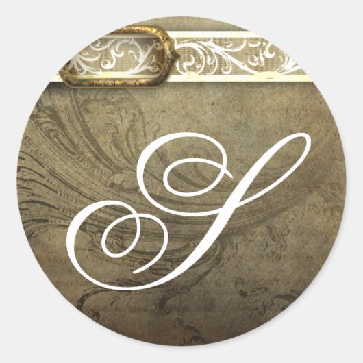 20 - 1,5 Umschlag Aufkleber Monogramm Weihnachten (Vorderseite)