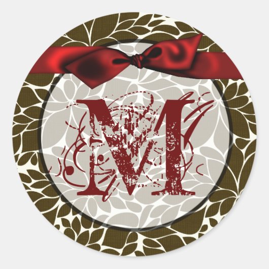 20 - 1,5 Umschlag Aufkleber Monogramm Weihnachten (Vorderseite)