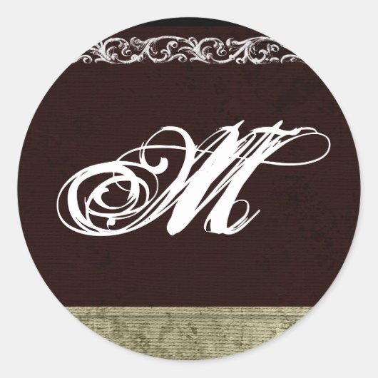 20 - 1,5 Umschlag Aufkleber Monogramm Weihnachten (Vorderseite)