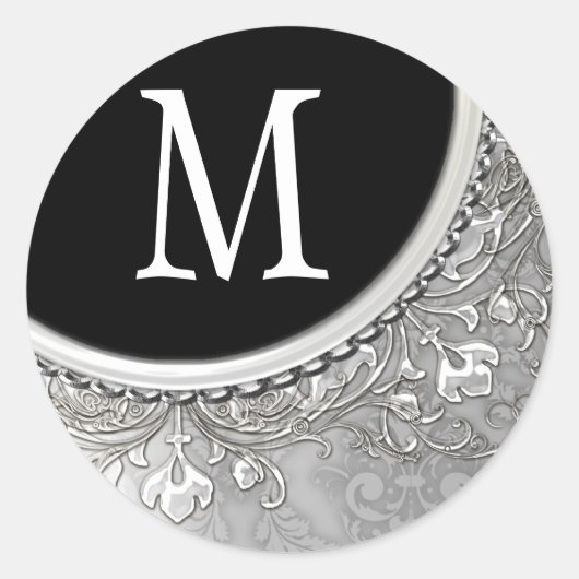 20 - 1,5 Umschlag Aufkleber Monogramm Weihnachten (Vorderseite)