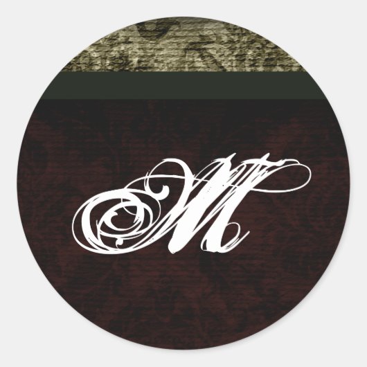 20 - 1,5 Umschlag Aufkleber Monogramm Weihnachten (Vorderseite)