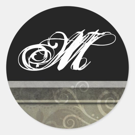 20 - 1,5 Umschlag Aufkleber Monogramm Weihnachten (Vorderseite)