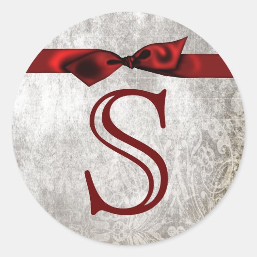 20 - 1,5 Umschlag Aufkleber Monogramm Weihnachten  (Vorderseite)