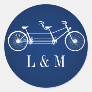 20 - 1,5 Umschlag Aufkleber Navy Blue Double Bike