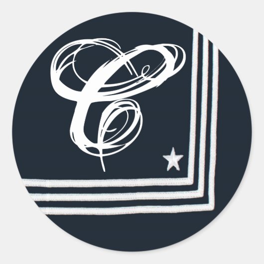 20 - 1,5 Umschlag Aufkleber Navy Sommerkleid Blues (Vorderseite)