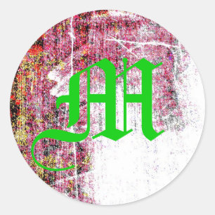 20 - 1,5 Umschlag Aufkleber Neon Grunge Scratch Co