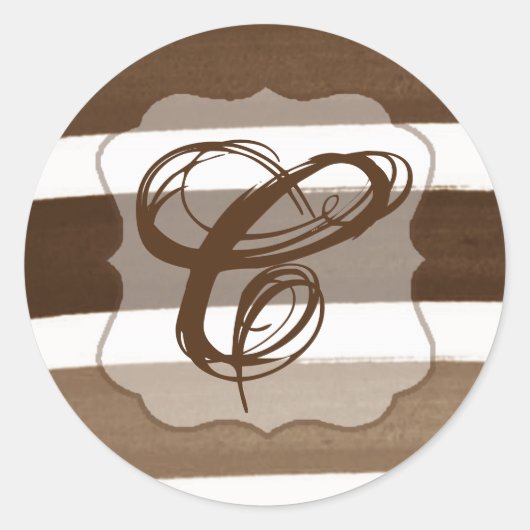 20 - 1,5 Umschlag Aufkleber Ombre Stripe Brown Lin (Vorderseite)