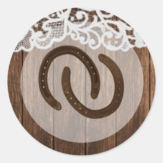 20 - 1,5 Umschlag Aufkleber Pferdeschuhe auf Stall (Vorderseite)