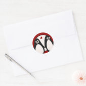 20 - 1,5 Umschlag Aufkleber Pinguin Liebe Paare (Umschlag)